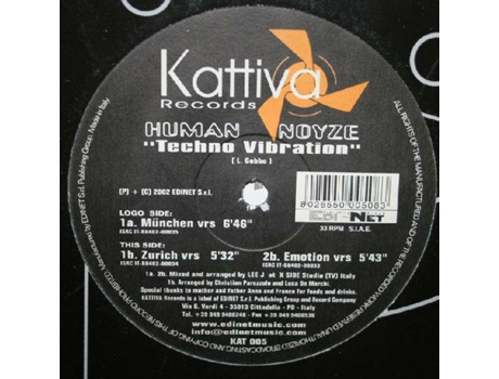 Vinil Techno Vibration Kattiva Records