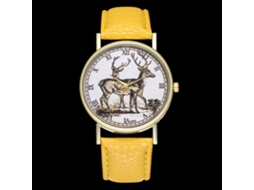 Relógio de Pulso Feminino e Masculino Elegante Fashion Quartzo com Pulseira de Couro Pu