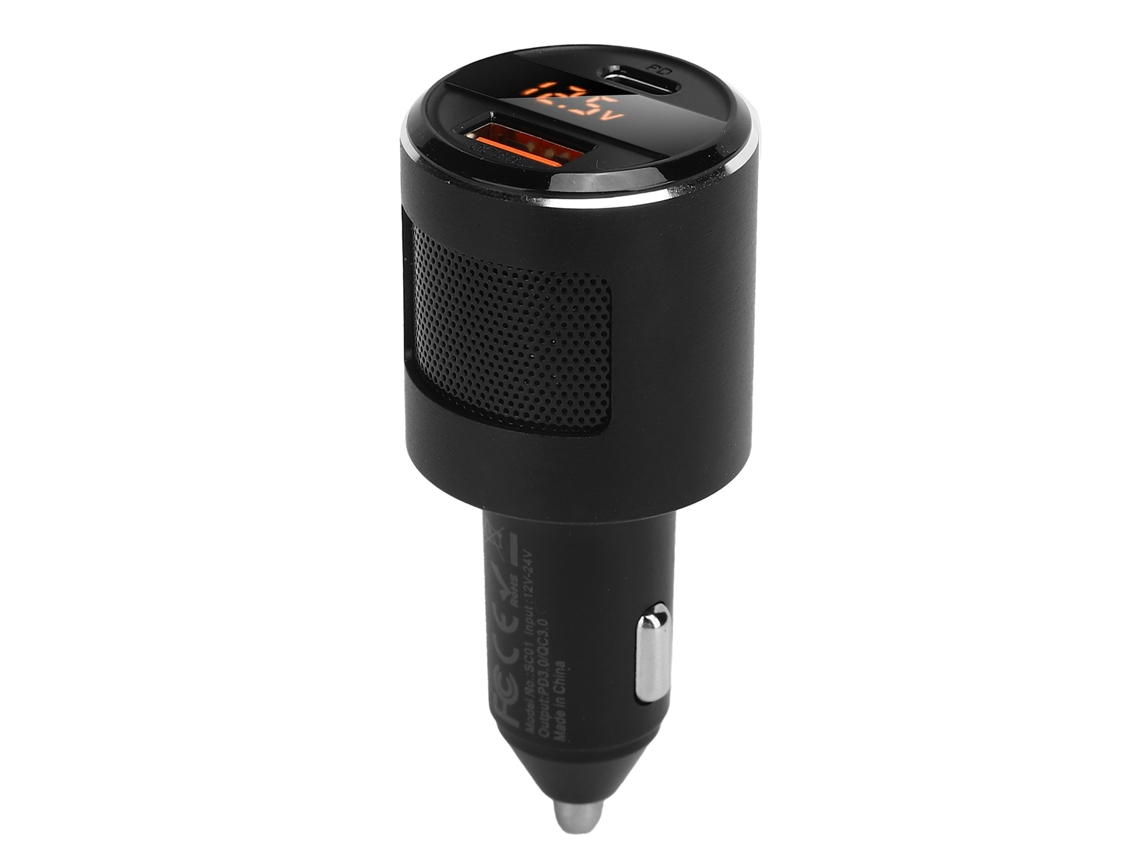 Carregador de Carro Rápido QC3.0 + PD 65W EOOCOO