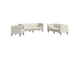 Chesterfield Sofa Set, Chesterfield Sofa Sets Vidaxl Creme Veludo (n/a)