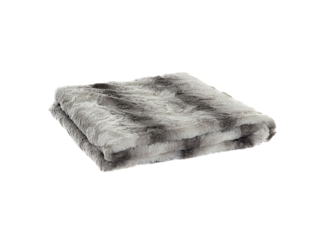 Manta Dkd Home Decor Animal Cinzento Branco Duas .