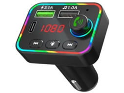 Transmissor Fm Bluetooth 5.0 para Carro 38W Pd&Qc3.0 Carregador de Carro Rápido Adaptador de Rádio Fm Bluetooth Sem Fio YIZHOOD