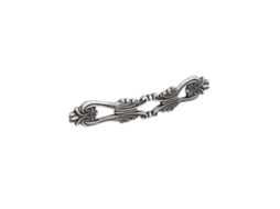 Puxador para Móveis Zamac Distância Central 128mm Prata Antiga Brilhante Conjunto de 25 HARDWAREXCHANGE