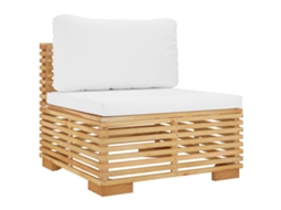 Sofá de centro VIDAXL Creme Teca (69.5x69.5x60 )