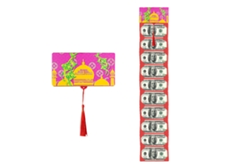 Laxiscreed Rose Red Com 10 Portas Para Cartões, Envelope Foldável E Design Criativo Em Verde
