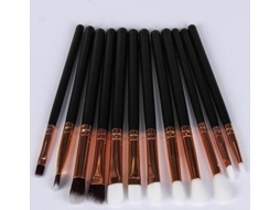 Conjunto De Pincéis De Maquiagem Conjunto De 12 Peças Kit De Beleza Preto Sobrancelhas Sombra Oem