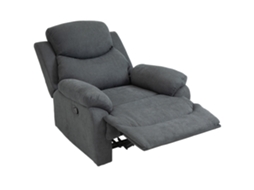 Poltrona Reclinável Manual (apoio Braços/pés, Carga 150kg, Cinza)
