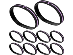 Conjunto de 30 Pulseiras de Silicone para Sensibilização para o Cancro da Mama Flexíveis e À Prova D Água, Com Mensagens