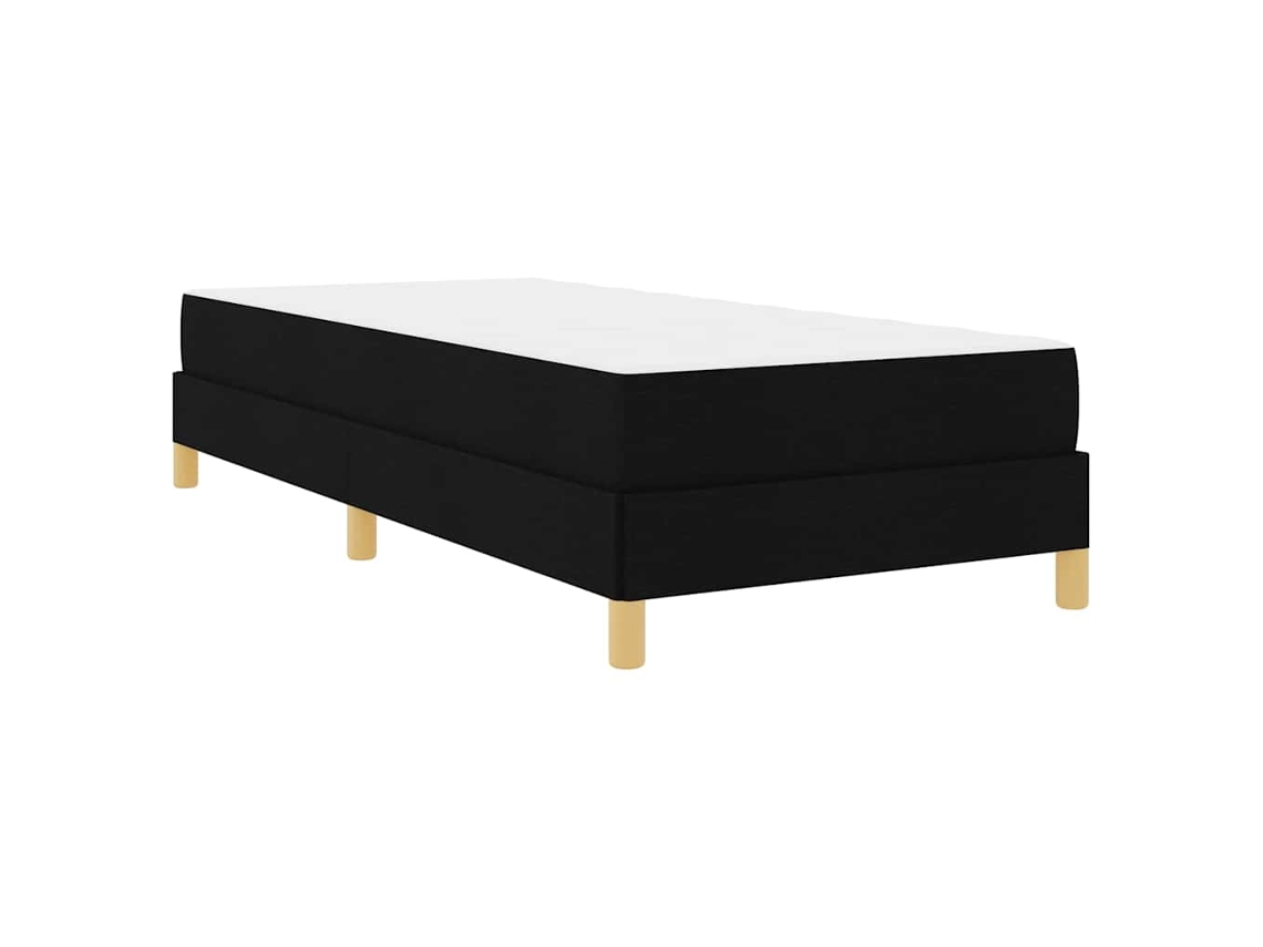 Conjunto 1 Cama Box Vidaxl Preto Tecido (100 X 200 Cm)