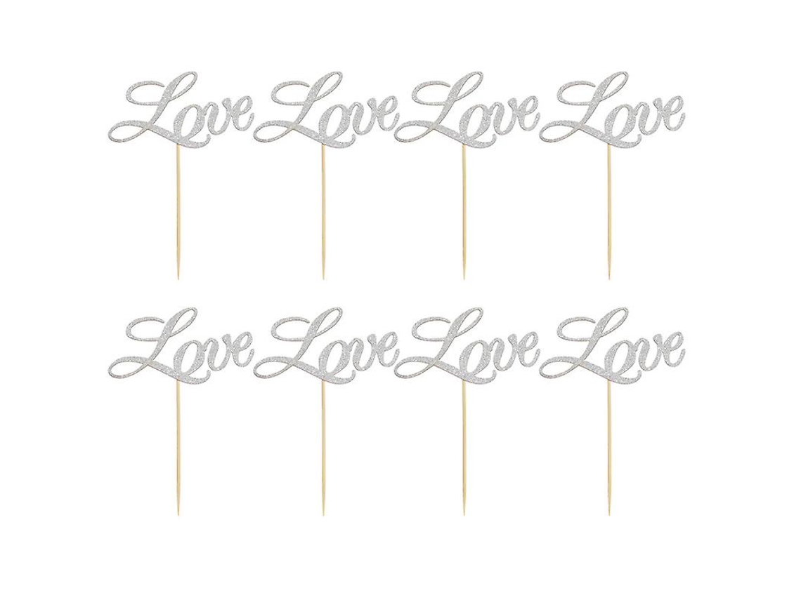 20 Unidades De Topo De Bolo De Amor