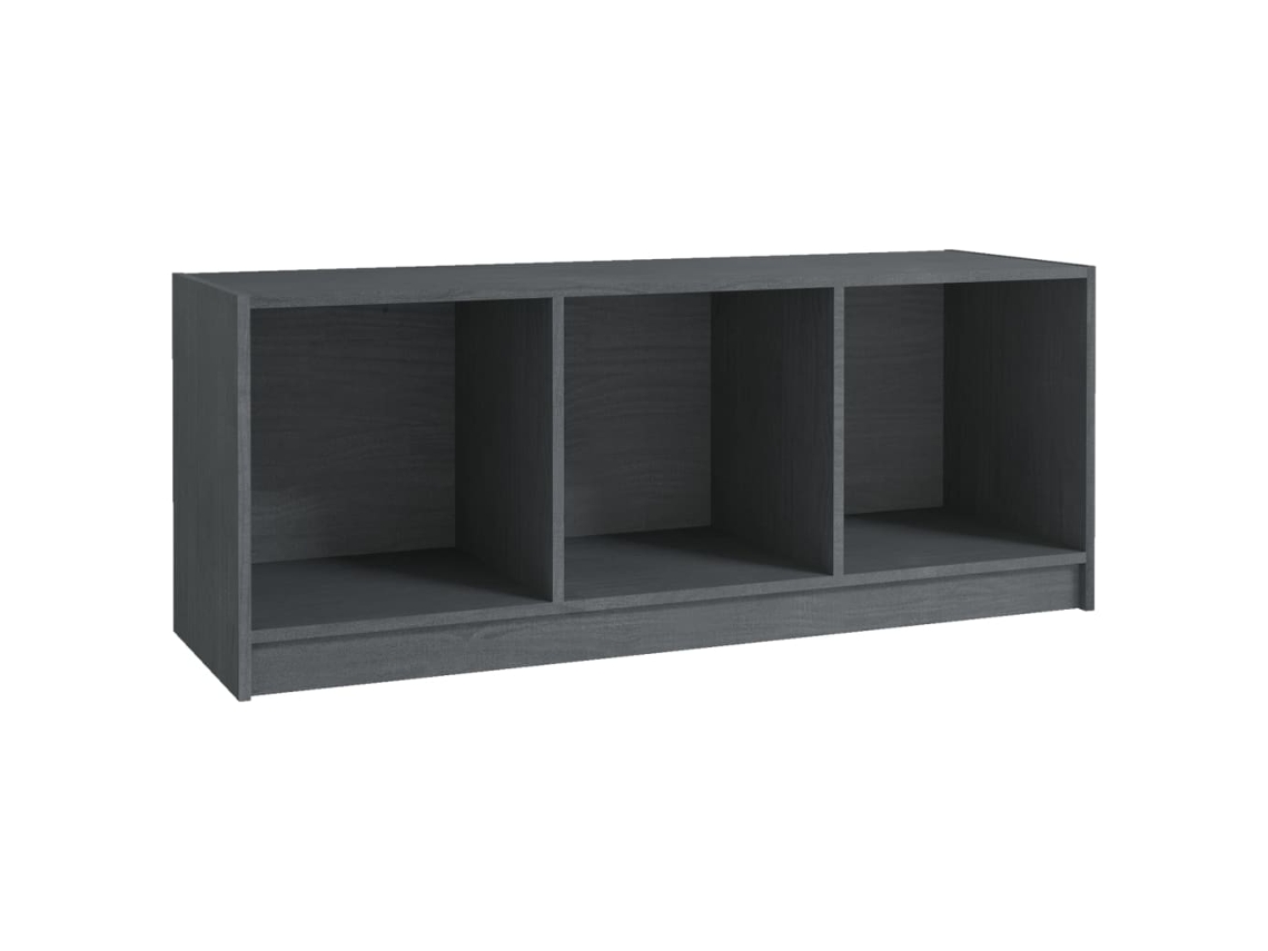 Madeira TV Móvel de Pinho Maciça Cinzento (104x33x41 cm)