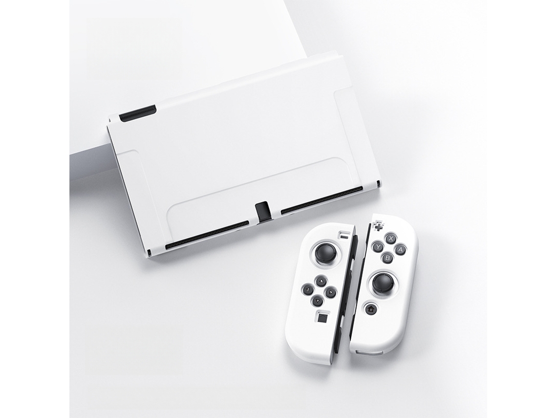 Capa para Nintendo Switch OLED, Protetora de Tpu Resistente a Quedas SPQMENT (branca)