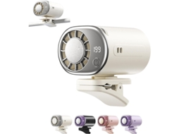Ventilador Carro Clipe Led 360° Usb Branco