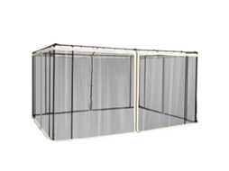 Painéis Laterais Para Tenda De Jardim, 335x207 Cm, Acessórios De Sombra, Preto Oem