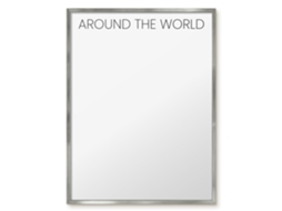Magnetic Glass Board Around The World For The Hall Espelharte (60x80 Cm)