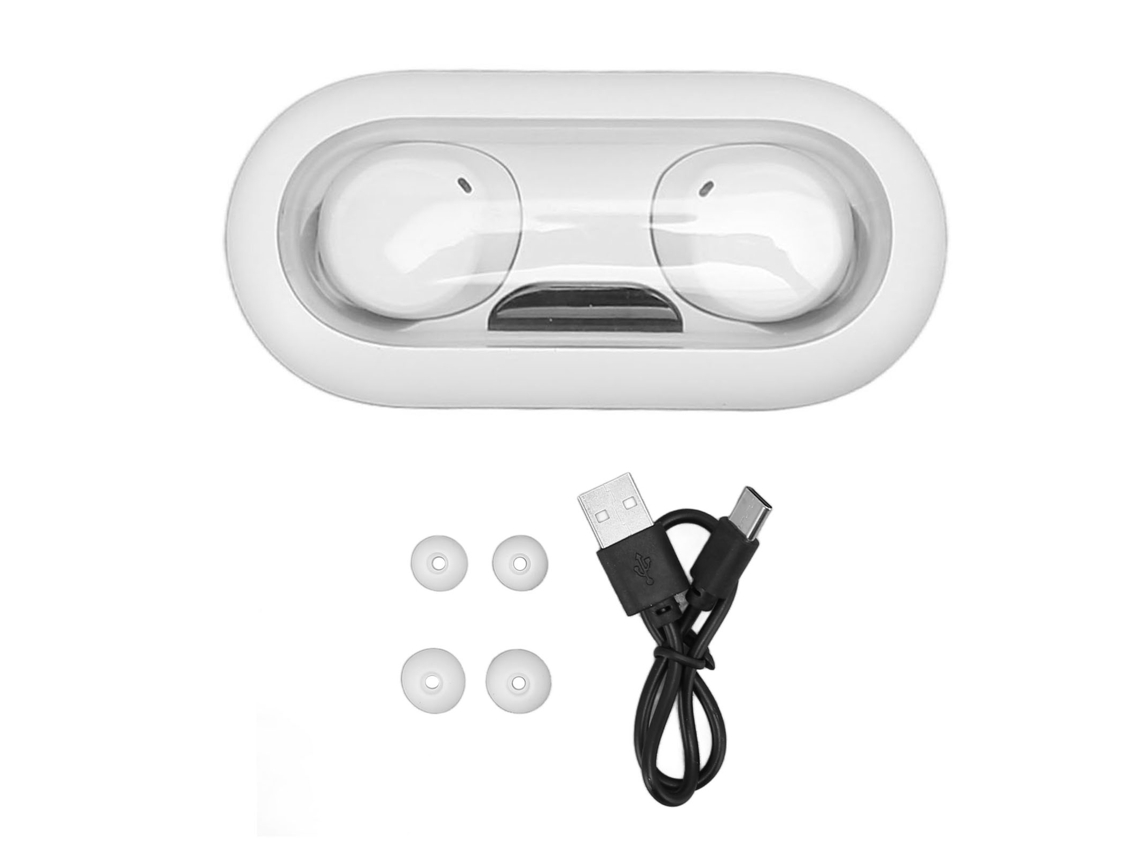 Fones De Ouvido Bluetooth 5.3 Sem Fio Ipx5 À Prova D'água Leve Controle Táctil Estéreo Para Esportes Branco