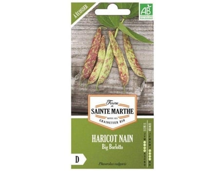 Sementes de Feijão Orgânico LA FERME DE SAINTE MARTH Grande Variedade Borlotto