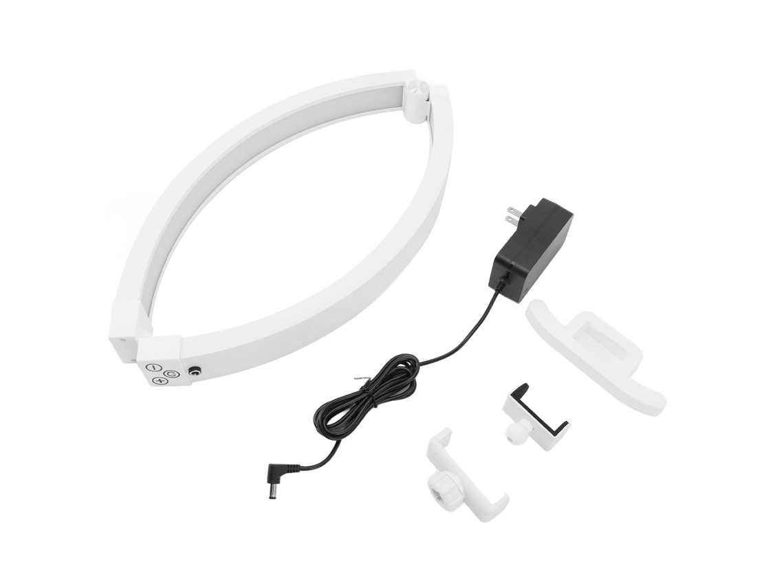 Luminária Half Moon 2026 para mesa de manicure com suporte dobrável para celular, controle por toque, 20W, 3 modos de cor e 10 níveis de brilho.