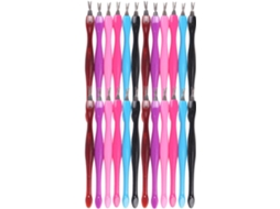 Conjunto de 48 peças de ferramentas de manicure em aço inoxidável para limpeza de unhas.