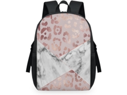 Mochila Tropicallife com Estampa de Leopardo e Mármore para Crianças 32 5 X 15 X 44 9 Cm Tecido de Malha Estam