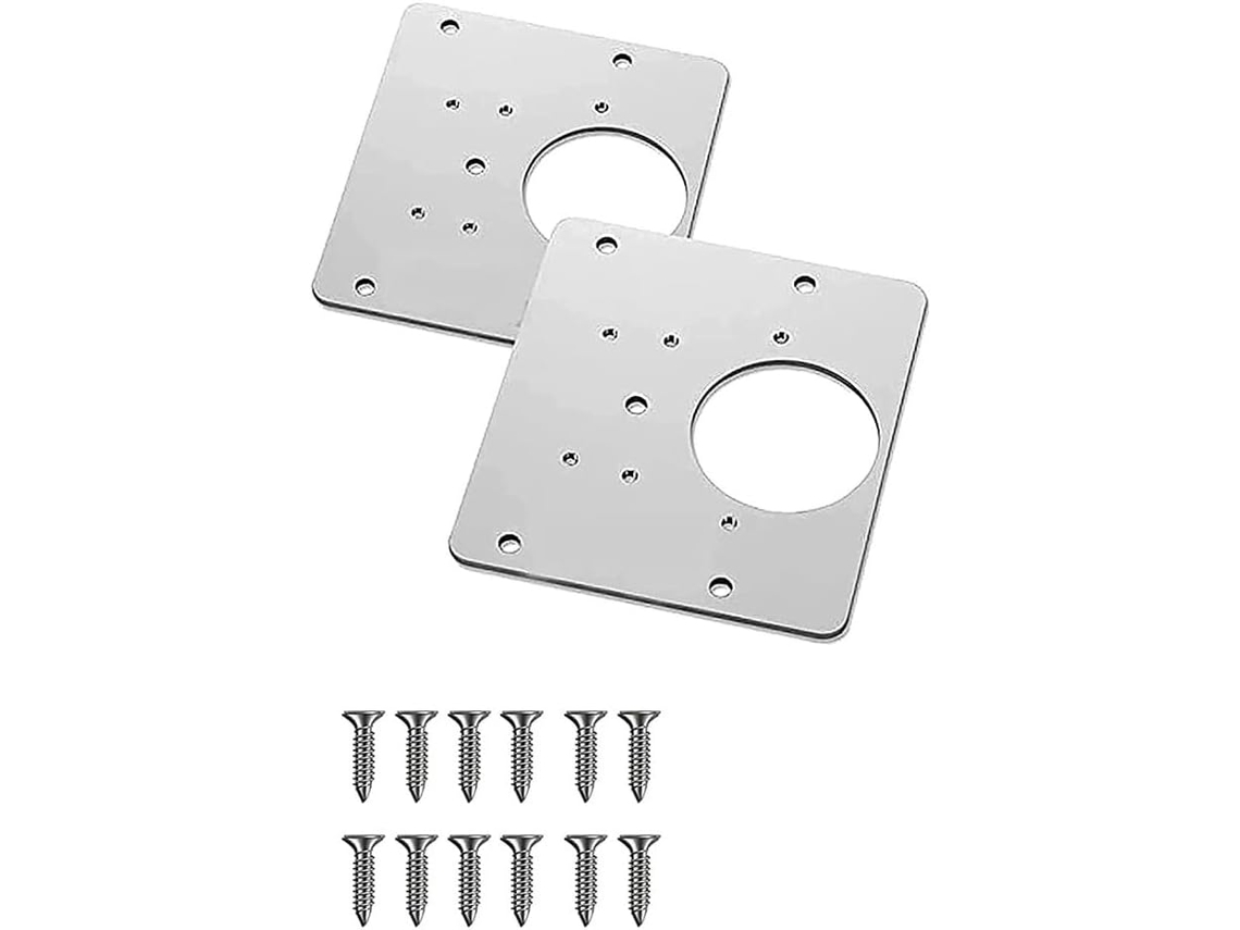 Placa De Reparo Dobradiça Em Aço Inoxidável Com Recurso Resistente À Ferrugem Para E Montagem Portas, Armários E Gavetas