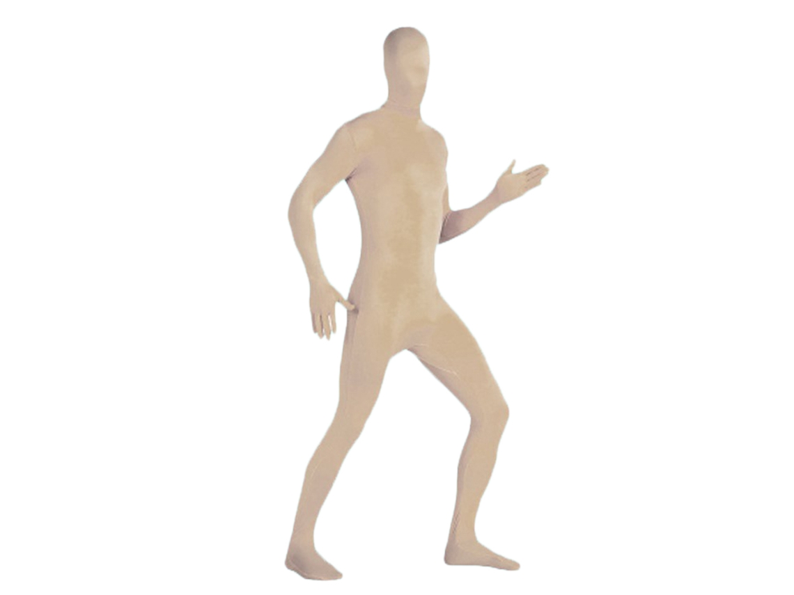 Traje Halloween Unissex Confortável Tamanho Xl Cor Pele
