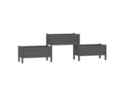 Planter, Planters Vidaxl Cinzeto Madeira De Pinho (245.5 X 44 X 75 Cm)