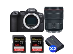 Eos R6 Mark Ii + Rf 24 105mm F/4 L Is Usm + 2 Sandisk 128gb Uhs ii 300mb/s + 2 Canon Lp e6nh + Ebook “20 Dicas para Fotos Que Impressionam” CANON