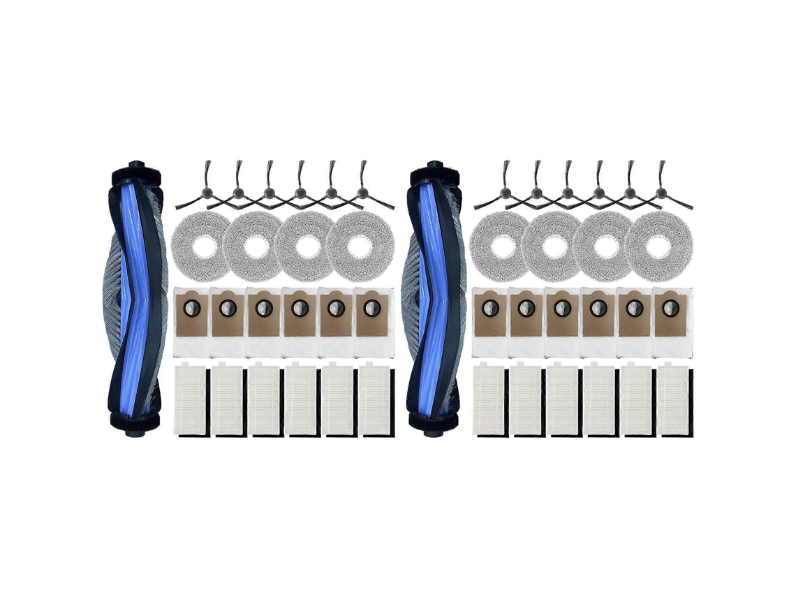 Conjunto De 2 Peças Para Aspirador Robô Lefant M3: 1 Escova Principal, 6 Filtros Hepa, 4 Panos De Limpeza, 6 Sacos De Pó E 6 Escovas Laterais.