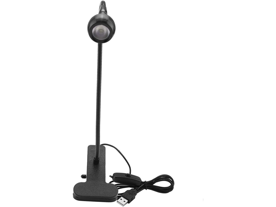 Luminária de mesa LED USB de alto brilho Ftvogue, estilo mini, com clipe, para salas de estar, residências e mesas de trabalho.