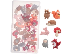 Conjunto De 30 Alfinetes Decorativos Com Desenhos Animais Para Fotos, Perfeitos Para Artesanato, Como Rolhas, Mapas