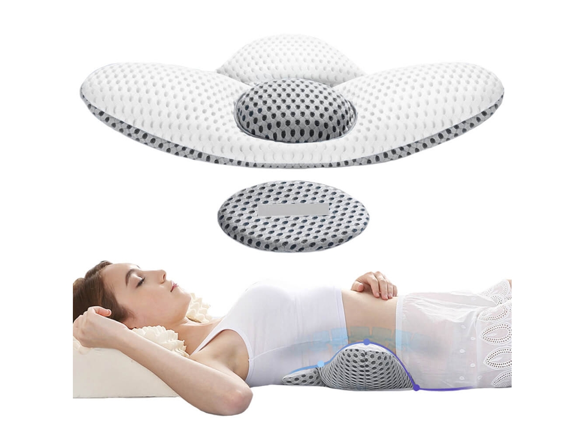 Lurelia Almofada Lombar Para Costas Ergonómico Ortopédico Branco