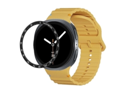 Pulseira De Silicone Com Aro Giratório E Fivela Colorida Com Costura Em Padrão Ondulado.