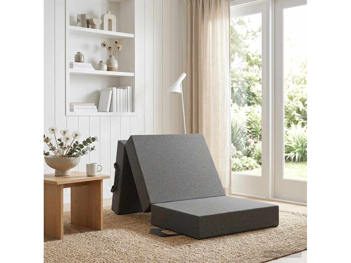 Vidaxl Sofá Cama Dobrável 90 X 63 X 45 Cm Cinzento-claro