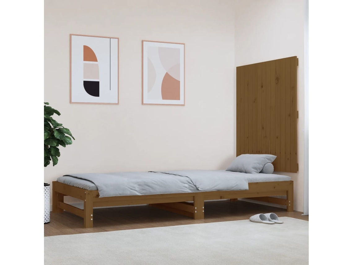 Cabecero de pared 82,5x3x90 cm Pino macizo marrón miel