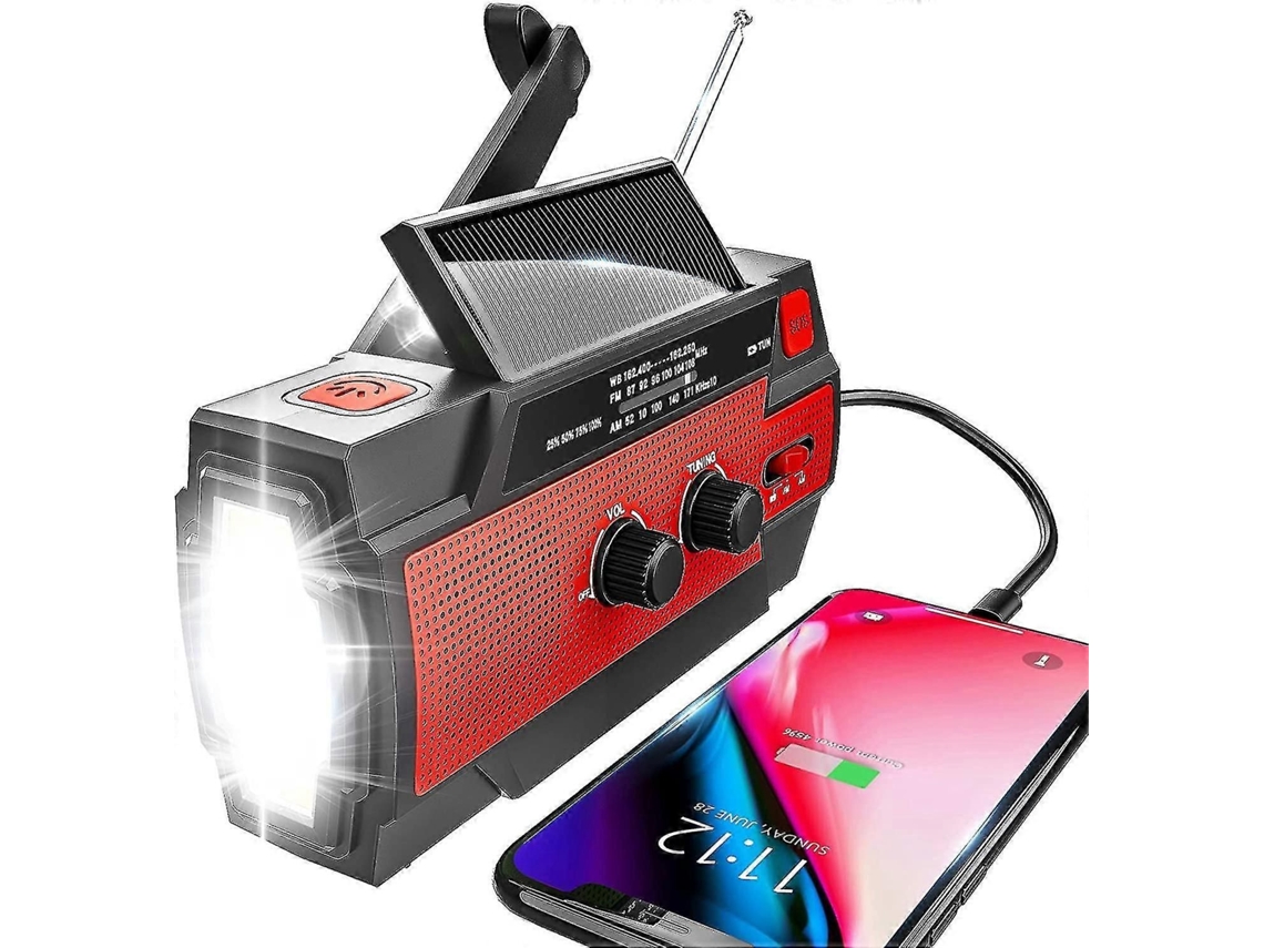 Rádio de emergência solar, manivela, portátil, lanterna, GOKOCO