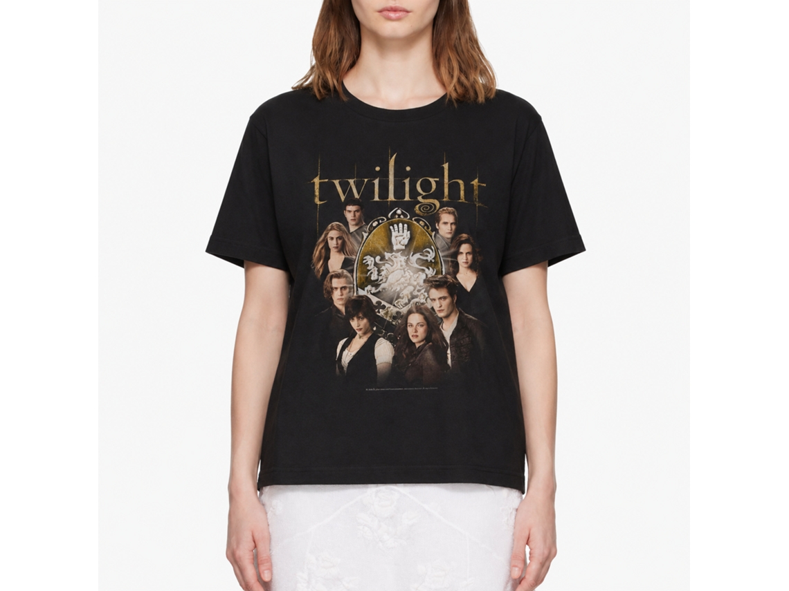 Rockinstone Twilight Movie Cullen Family With Crest Black Adult T-shirt Size:xxxl