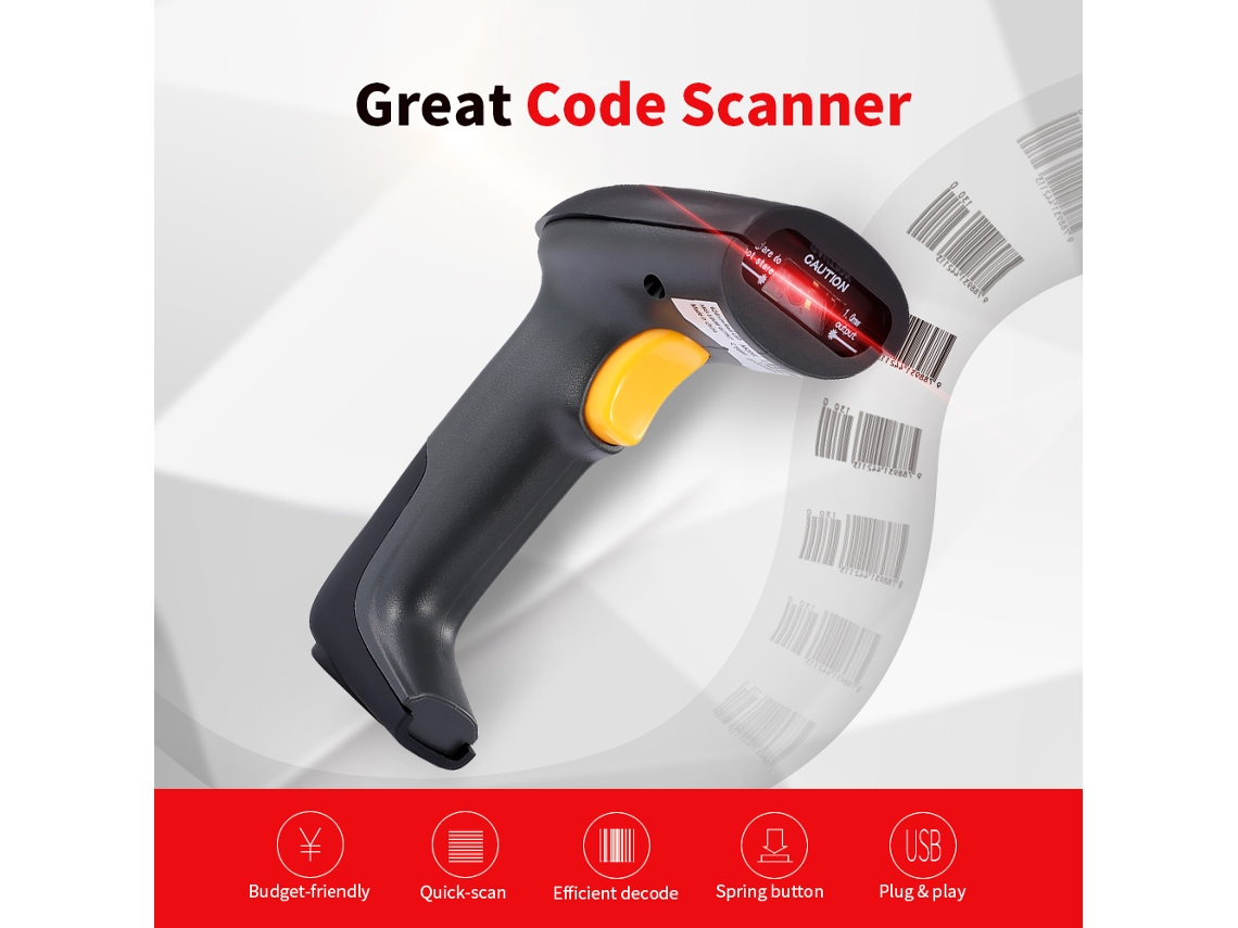 Leitor Qr/1d LAXISCREED Usb Preto