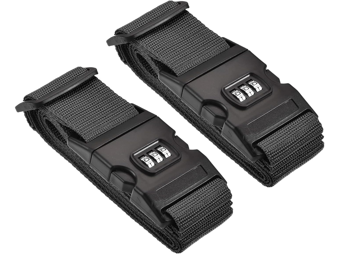 Conjunto De 2 Cintas Bagagem M Meterxity Acessórios Viagem Ajustáveis Com Fivela E Trava Combinação, Ideais