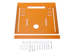 Placa de base para máquina de corte de 28x25cm, placa inferior para inserção de serra circular de 4 polegadas, para marcenaria.