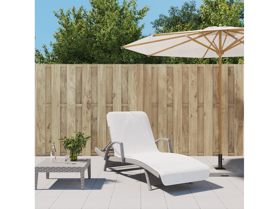 Vidaxl Toalhas De Praia 2 Pcs 75x200 Cm Tecido 400 Gsm Branco