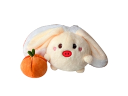 Primerox boneca de Pelúcia Reversível Forma de Caqui Macia Almofada Decoração Animal 18cm