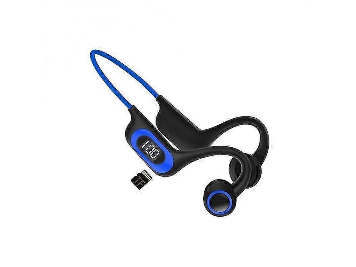 Fone De Ouvido De Condução Óssea Sem Fio Bluetooth 5.3 Para Esportes Ao Ar Livre, Com Microfone, Compatível Com Android E Ios E Com Cartão Sd.