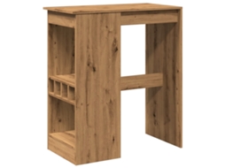 Mesa de Bar com Prateleiras Derivados de Madeira Carvalho MAISON EXCLUSIVE (51x50x103,5 cm)