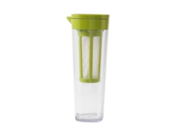 Jarra De Água De 1100ml Em Plástico Bpa Para Chá Gelado Com Infusor, Ideal Para Porta De Geladeira, Bebidas Quentes E Frias, Cor Verde.