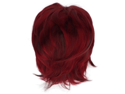Peluca De Pelo Sintético Rojo Para Mujer Con Rulos Cortos Ideal Para Cosplay