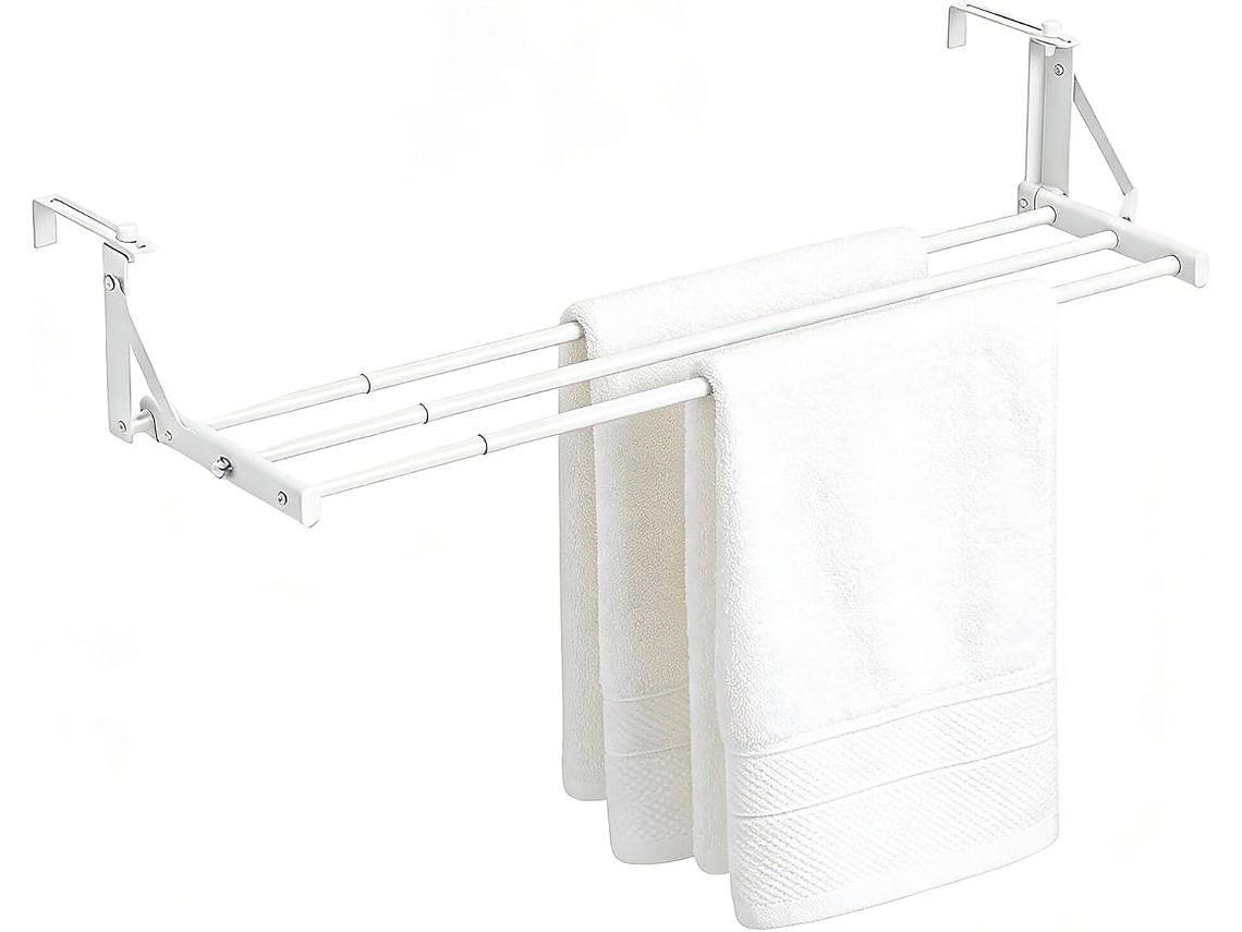 Suporte De Armazenamento Ajustável E Resistente Para Toalhas, Sem