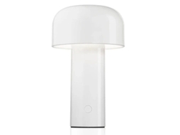 Lâmpada De Mesa Cogumelo Led Recarregável 3w 3 Níveis De Iluminação Metal 1800mah Blanco