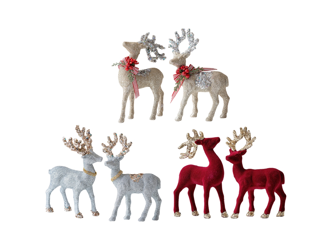 Elk Enfeite (material glitter, processo de flocagem) Eoocoo