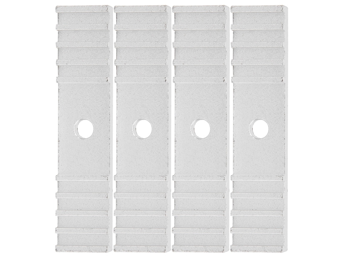 4 Peças Fixação Dentes Correia Temporal Alumínio Oxidado 15x70mm Acessório Impressora 3d